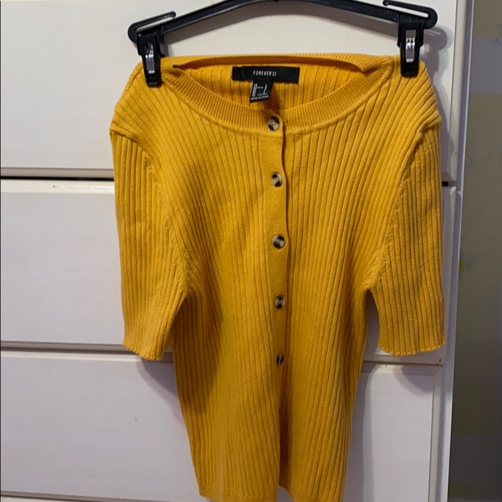 Knit button up